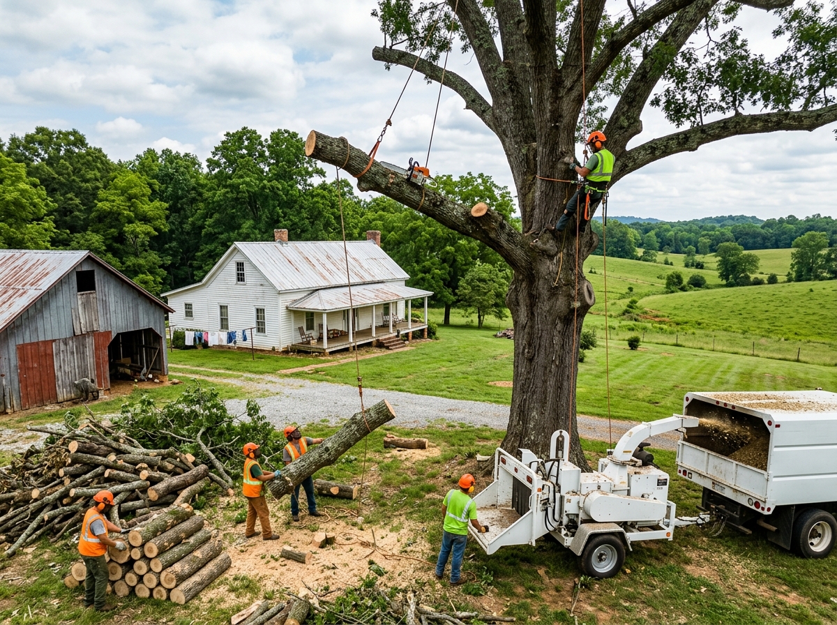 Rural property in Rydal Georgia with mountain foothills and mixed hardwood forest