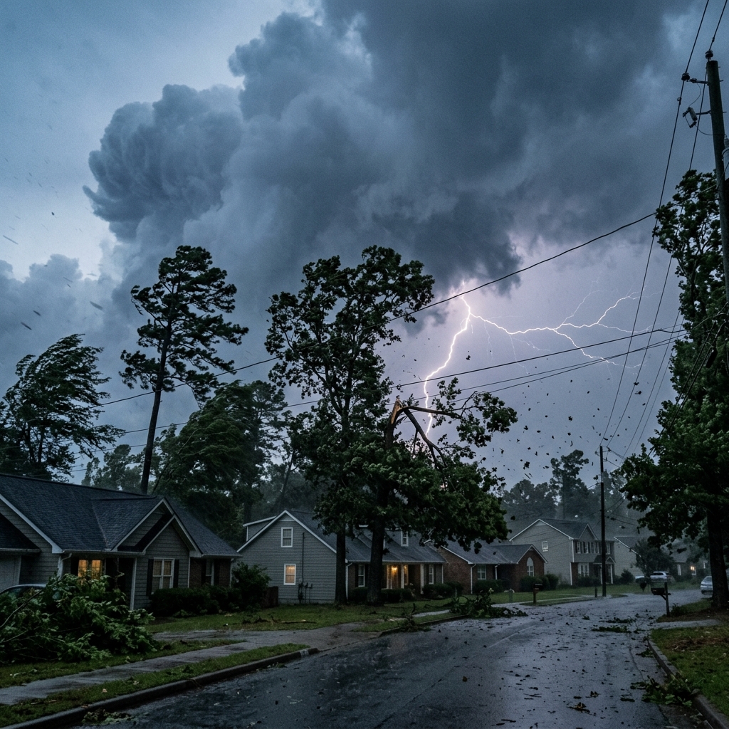 Georgia thunderstorm approaching