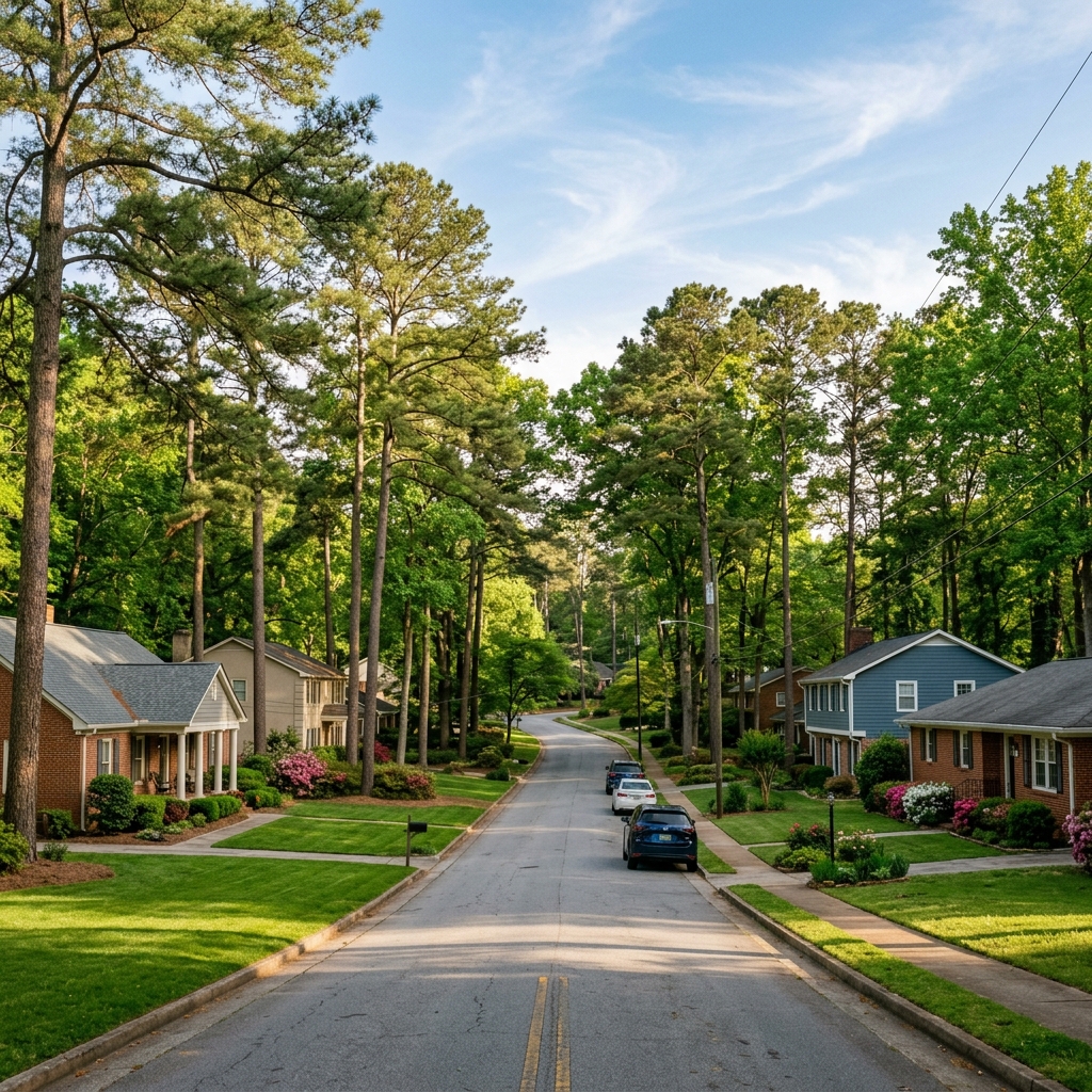 Tucker Georgia neighborhood and trees